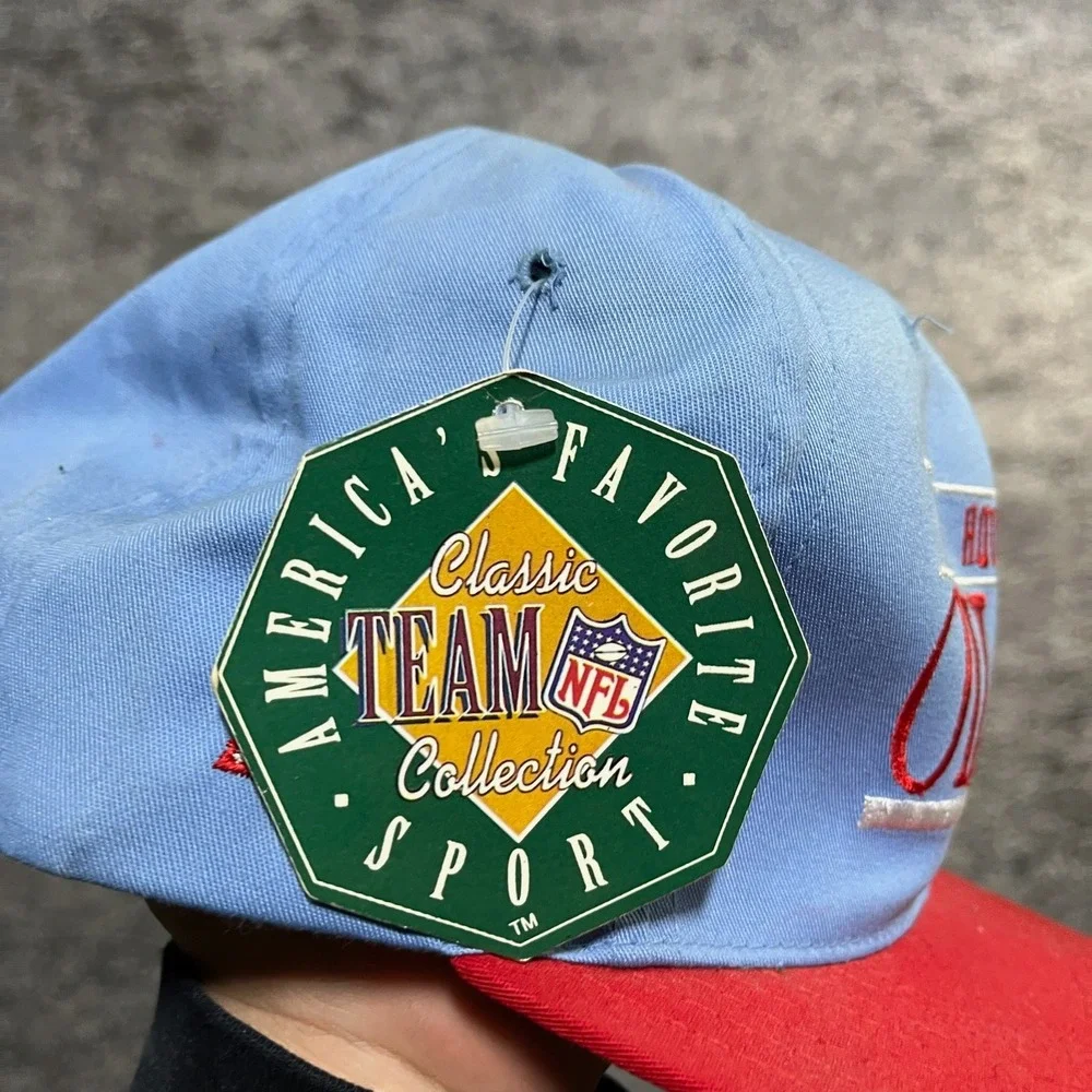 NWT Vintage Houston Oilers‎ Snapback Hat Annco NFL Embroidered 90s Adjustable